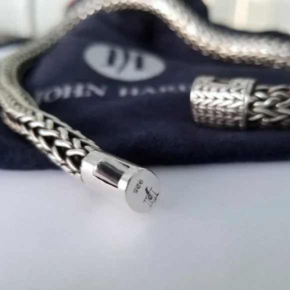 SOLD - JOHN HARDY - ICON Sterling Silver 11mm Woven Necklace - Mint! $2200 - Picture 6 of 7